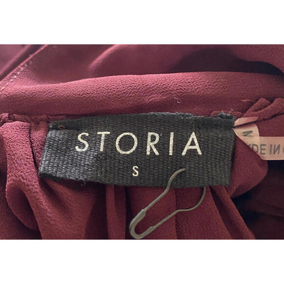 Storia Women's Ruffle Dress V-Neck Size Small - Picture 6 of 9